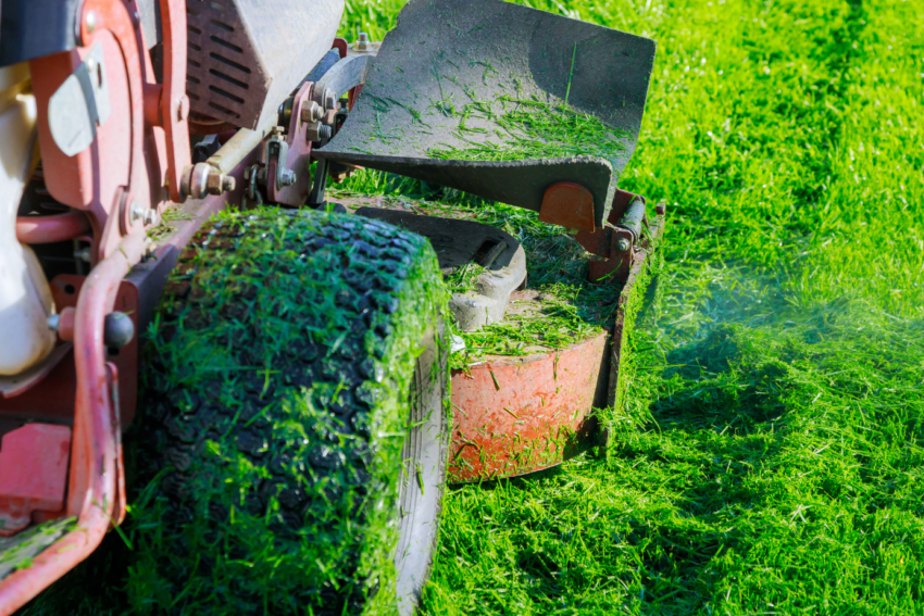 Routine lawn mowing service in Hudson NH neighborhood